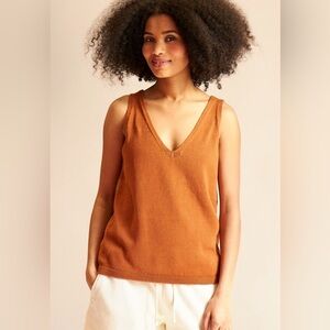 Tribal sleeveless knit sweater tunic size XXL brown orange new with tags